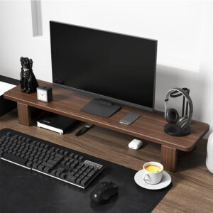 Computer Monitor Heightening Frame Office Desktop Shelf Shelving Solid Wood Storage Bracket