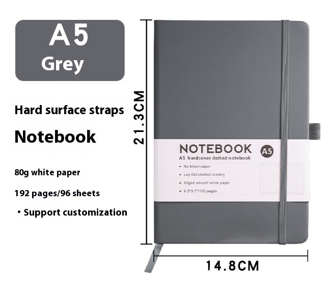 A5 Office Hand Skin Feeling Pu Leather Strap Diary - Image 8