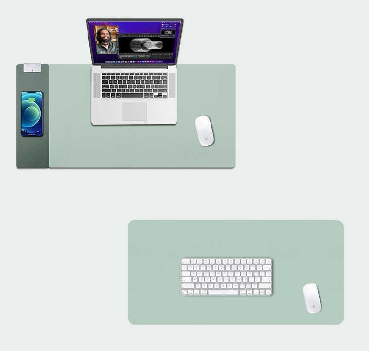 15W Fast Charging Mouse Pad With Wireless Charging Desk Mat Office Home - Image 2