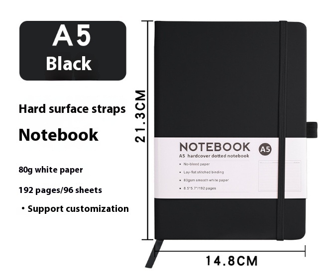 A5 Office Hand Skin Feeling Pu Leather Strap Diary - Image 4