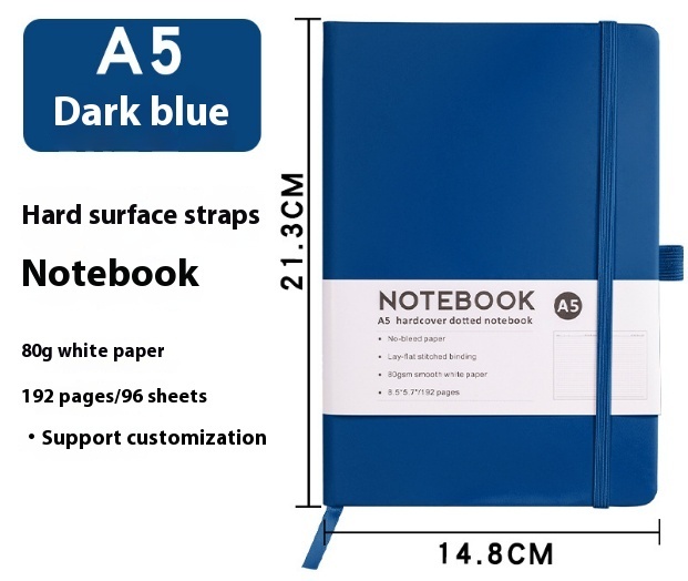 A5 Office Hand Skin Feeling Pu Leather Strap Diary - Image 7