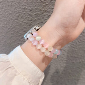 Sweet And Colorful Cat-eye Stone Elastic Watch Strap High-end S10 Wristband