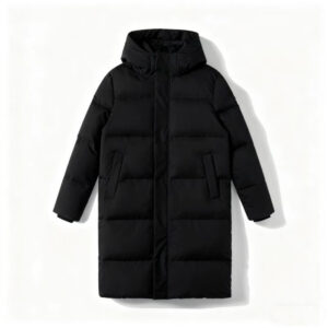 Women's White Duck Down Jacket With A Hood
