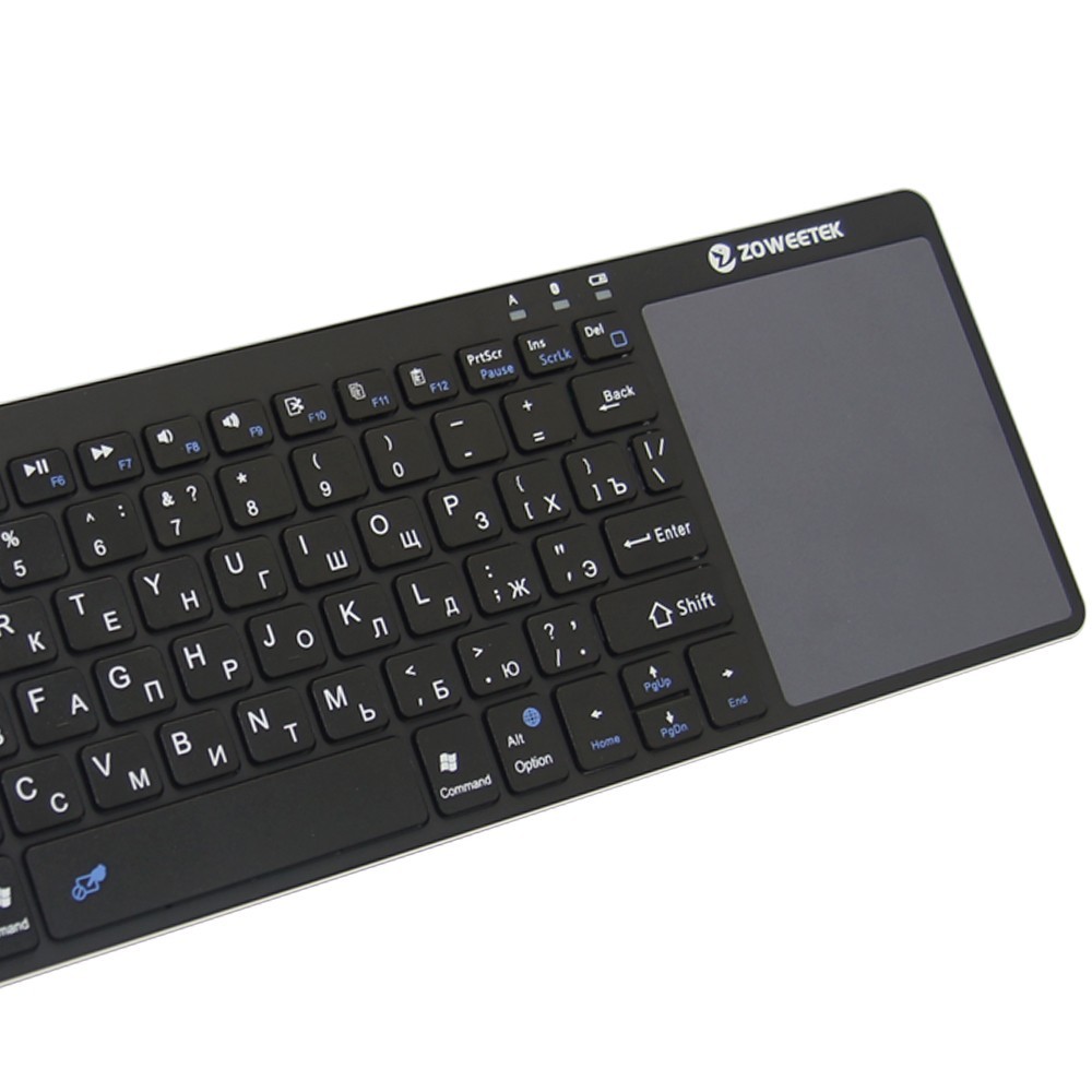 Zoweetek k12bt-1 Mini Wireless Bluetooth Keyboard Russian English Spanish Touchpad For Smart Tv Box Pc Android Phone Pad - Image 3