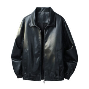 Men's Old Money Style Biker Jacket Loose Fit