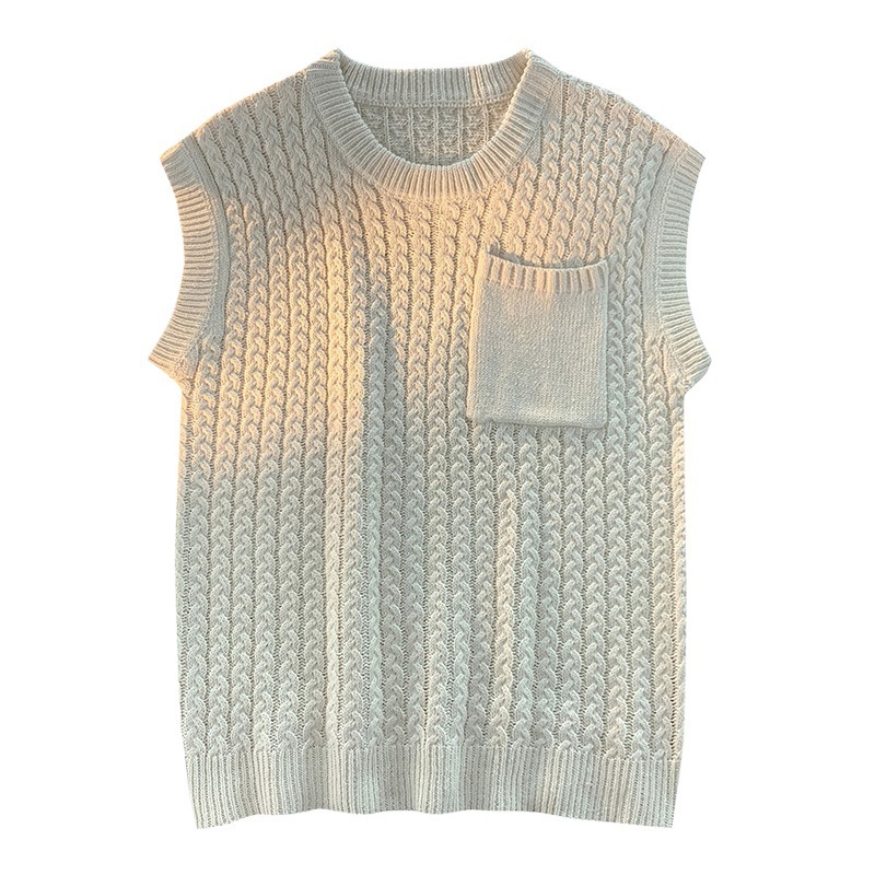 Simple Vest Woolen Vest New Solid Color Simple Vest Woolen Vest - Image 6