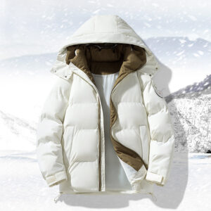 New Mens Padded Cotton Jacket With Thickened Padding And Side-seam Pockets
