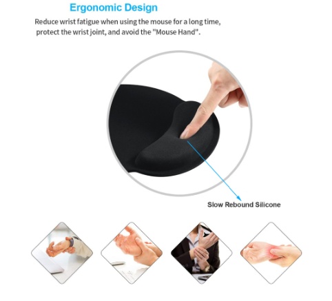 Wrist Rest Mouse Pad With Gel Anti Slip - Image 5