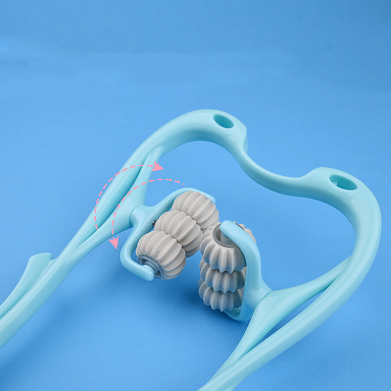 Multifunctional Manual Six-wheel Neck Massager Massage Relieve Roller Massage Tool - Image 6