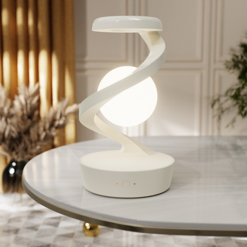 Rotating Moon Desk Lamp With Phone Wireless Charging Sensor Control Table Lamps Decorative Desktop Lamp Small Night Lamp Home Decor - Image 7