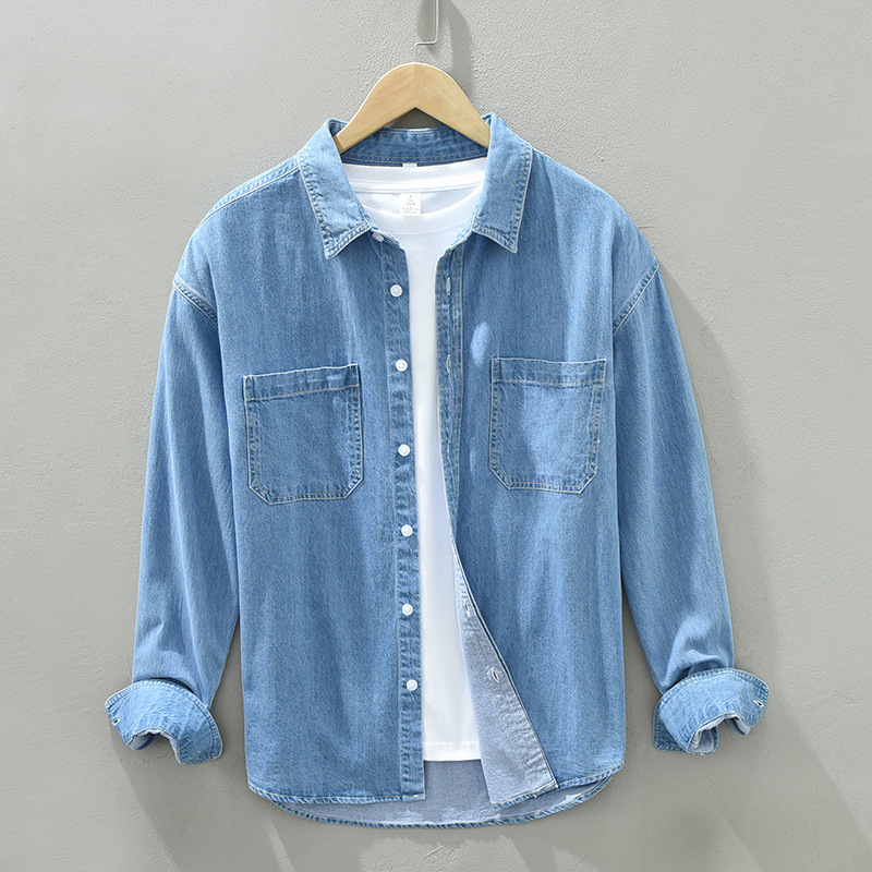 Men's Cotton Denim Long-sleeve Jacket - Image 2