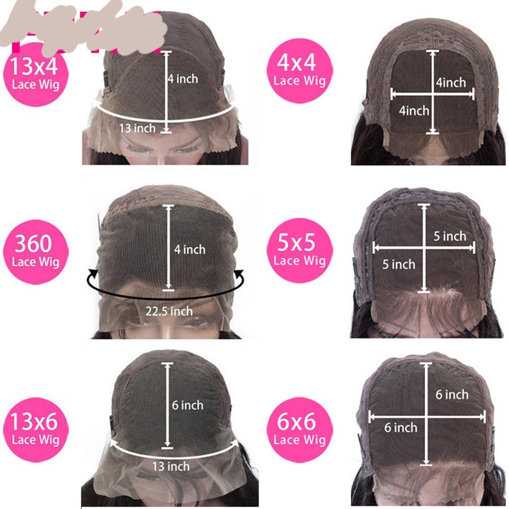 Real Human Hair Lace Wig Set Straight Hair Black Medium Length - Image 2