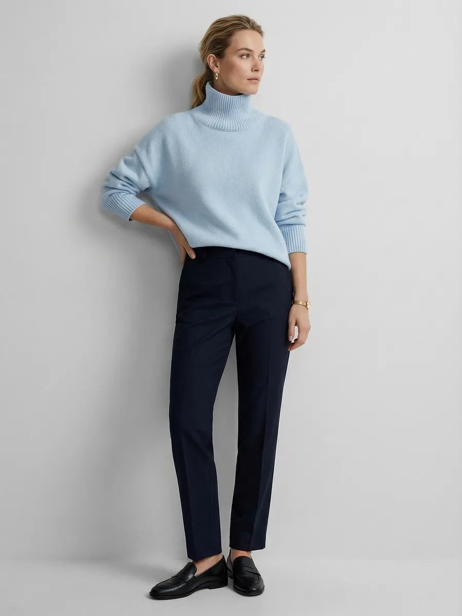 Turtleneck Knit Loose-fitting Casual Sweater - Image 5