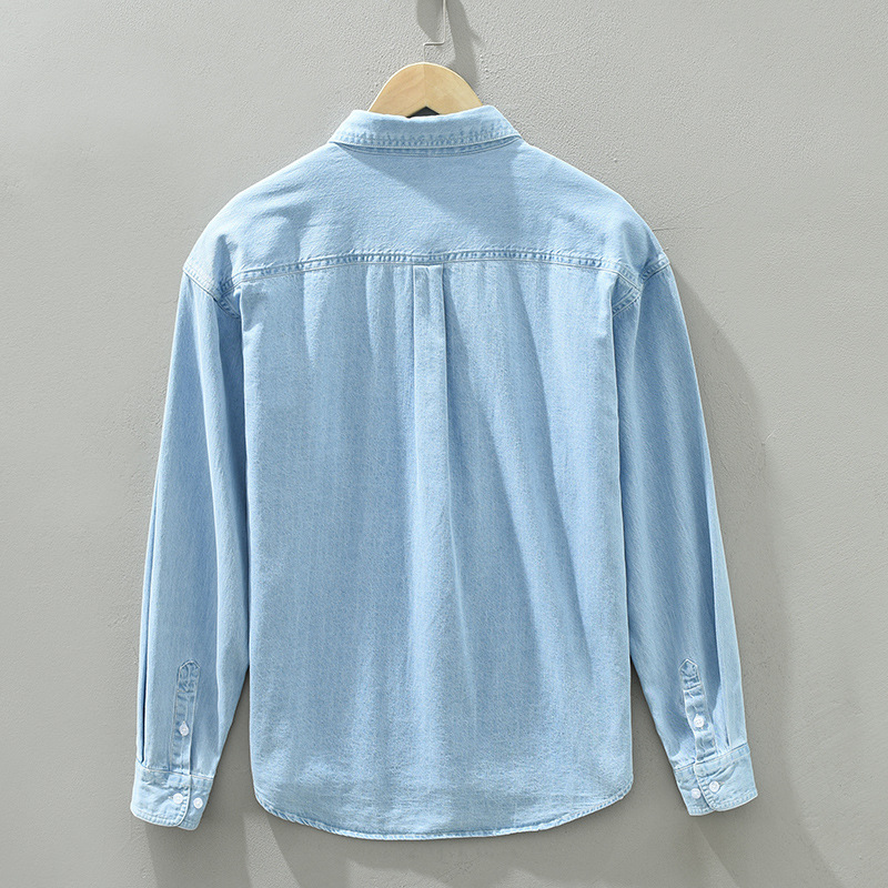 Men's Cotton Denim Long-sleeve Jacket - Image 4