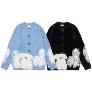 American-style Cartoon Sweater Cardigan For Men And Women