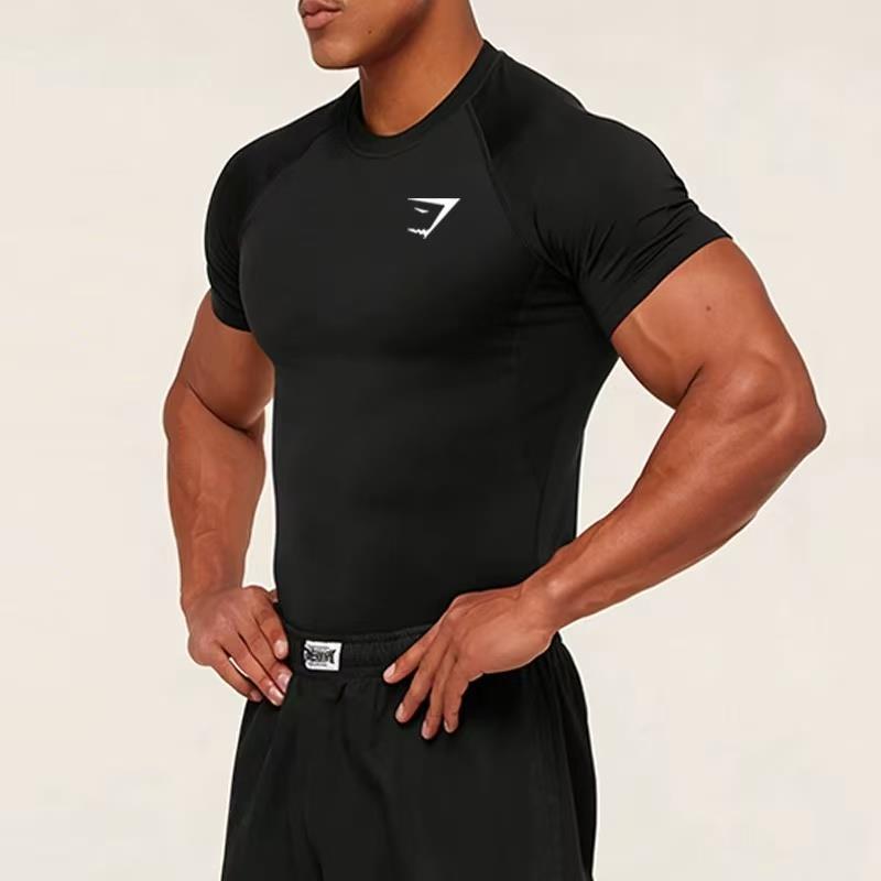 Men's Short-sleeve Quick-drying Breathable Fitness Compression Shirt - Image 5