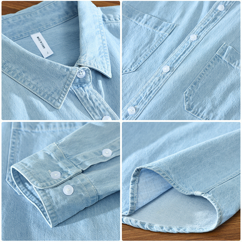 Men's Cotton Denim Long-sleeve Jacket - Image 3